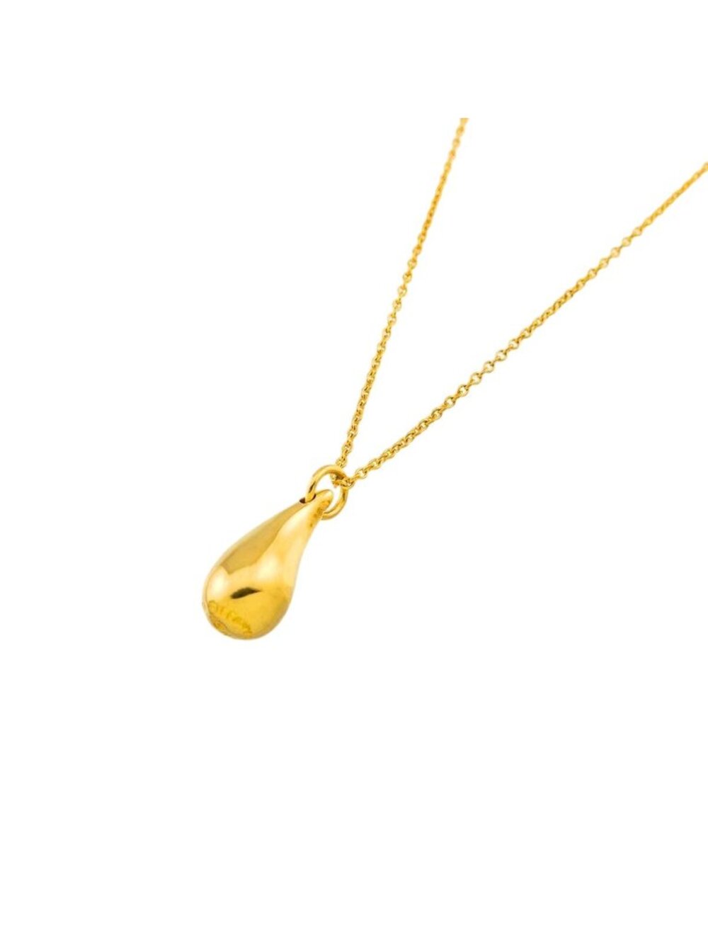 Tiffany & Co Teardrop Necklace 40 18k Yellow Gold